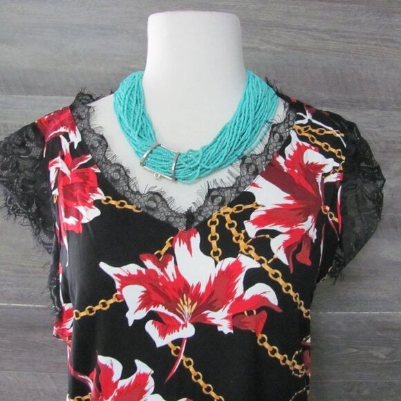 YUNDAI LADIES CAP SLEEVE SHIRT NWT - Picture 2 of 10